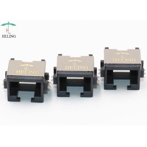 SMT Offset / Overhangs PCB RJ45 Jack , Modular Network RJ45 PCB Connector