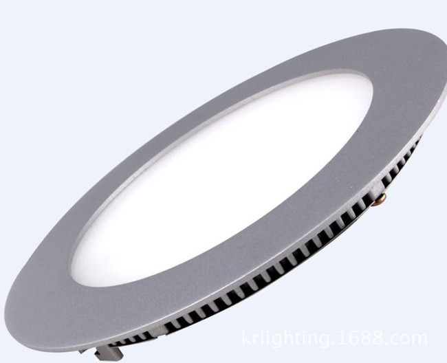 IP44 LED Round Flat Panel Light , Piano White Ultra Slim LED Panel Light