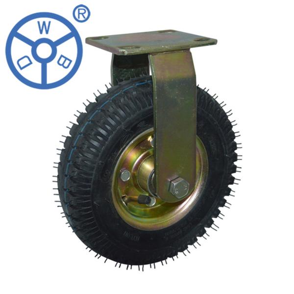 Steel Pneumatic Rubber Indoor Casters 5 Inch With Non Marking Tread For Light
