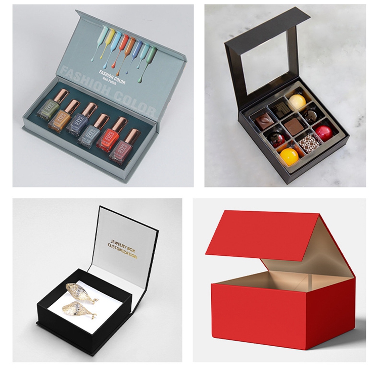 Food Grade Custom Magnetic Packaging Paper Box for Gift Shopping Lift-Off Lid Box