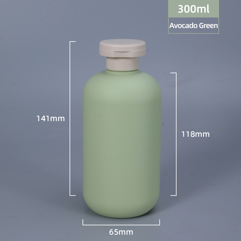 HDPE Material Plastic Cosmetic Shampoo Bottle With Flap Cap Custom Logo