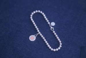 Girlfriend S925 Love Heart Tag Bead Bracelet Jewellery Custom