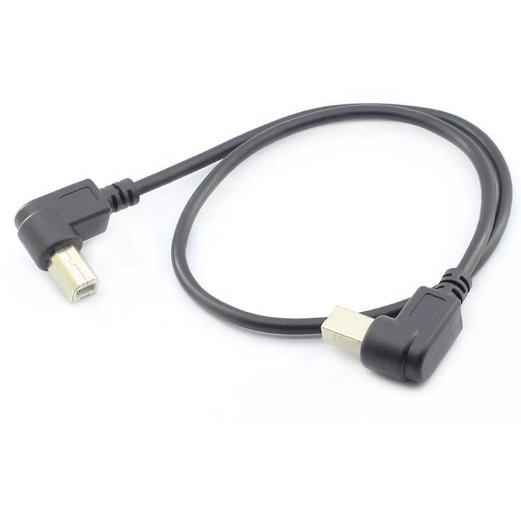 Customization 90 Degree Right Angle Male to Male USB B Cable