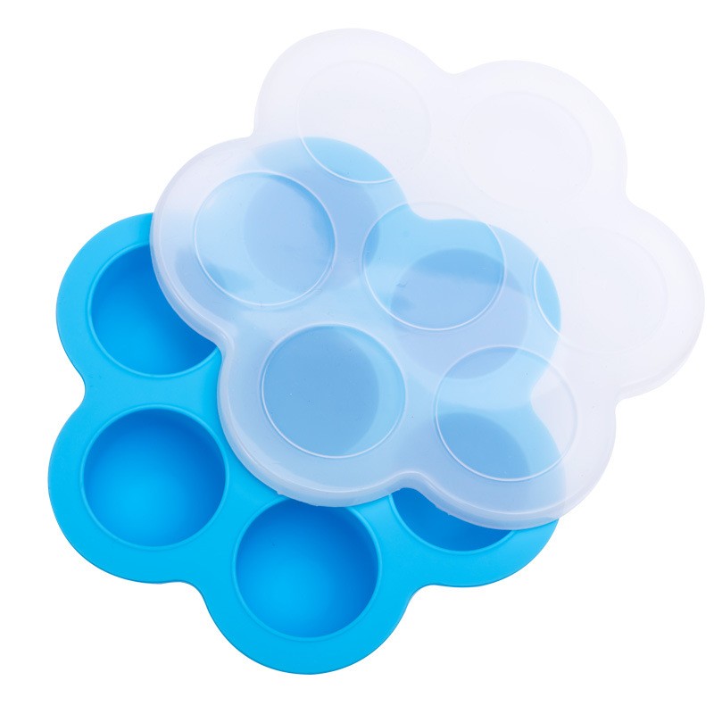Fancy reusable silicone 7 circle ice cube tray bar old wine mold snack mold high quality silicone food grade ice tray