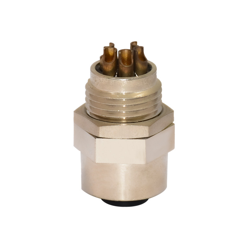 7/8 A Code Solder Female IP67 Panel Mount Connector 5 Pin For Industry