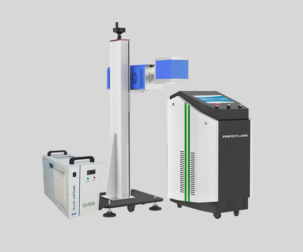 Glass Tube Flying C02 Fiber Laser Marking System 60w 80w Energy Saving Water Cooling