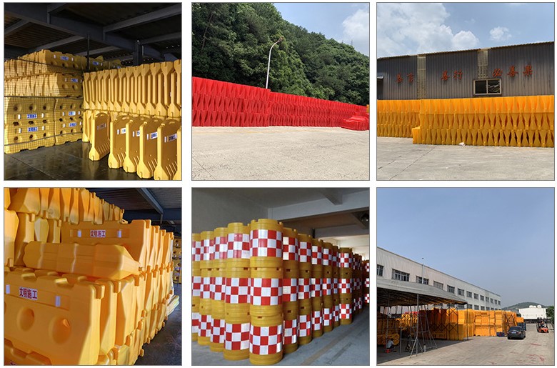 Road Safety Water Filled Crash Barrier Traffic In Vibrant Colors With PE Material