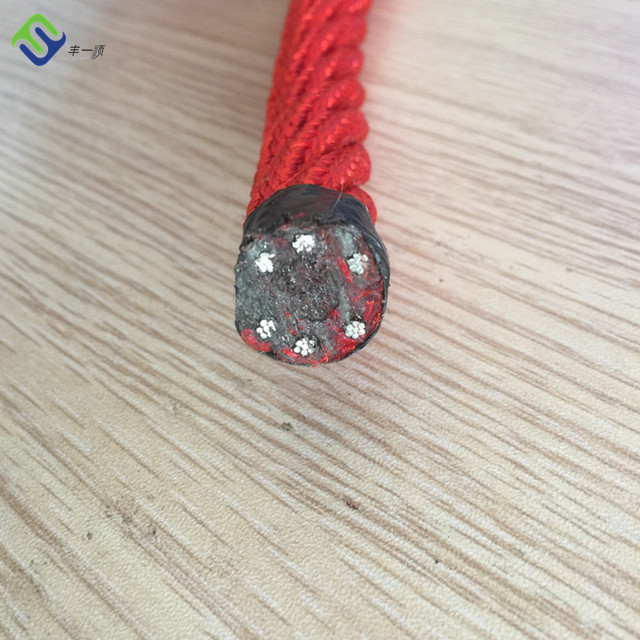 PP Polypropylene Outdoor Playground Rope 6 Strand 16mm With Steel Core