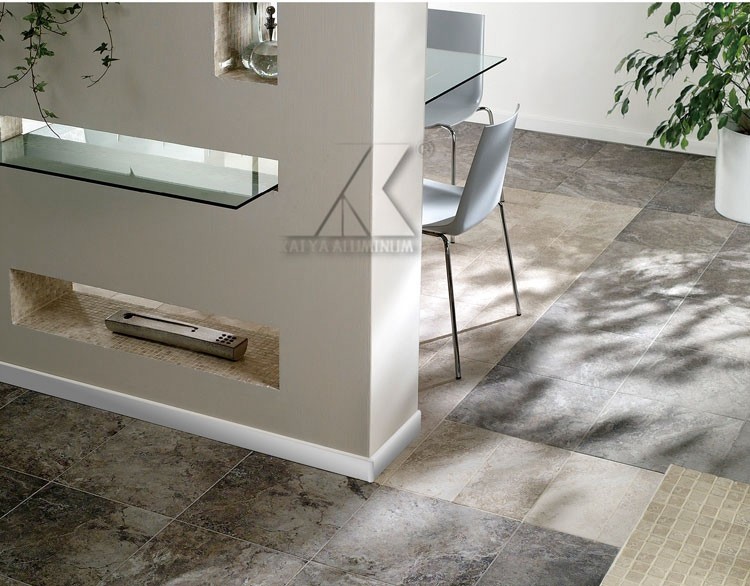 Brushed Anodized Aluminum Skirting Board For Flooring Kitchen Toe Kick