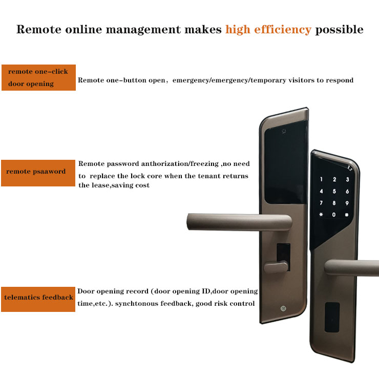 Aluminum Alloy Smart Hotel Lock Biometric Digital Card Door Lock