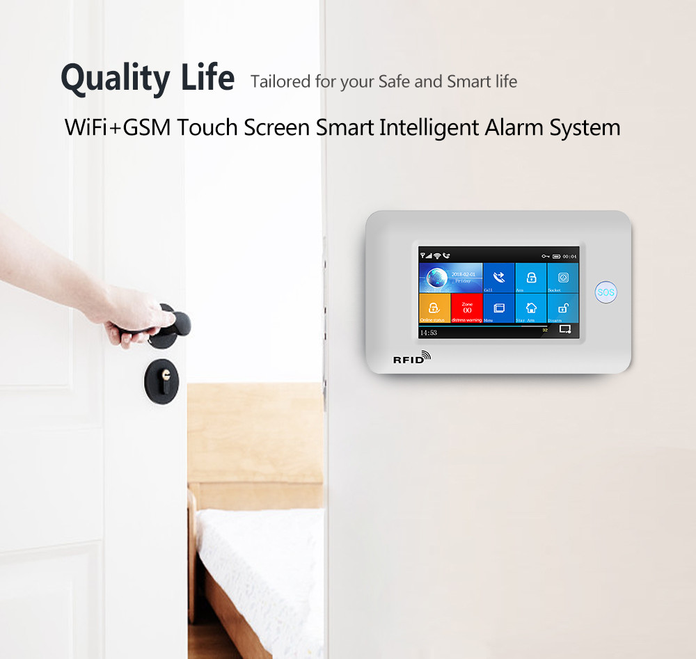 Homelife Security Wifi+gsm Touch Screen Smart Intelligent Alarm System To The Elderly Or Patients