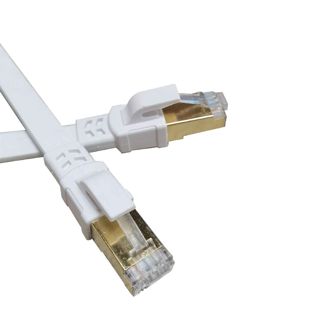 7*0.12mm Flat 40Gbps Copper Patch Cords 26AWG SSTP Cat 8 Patch Cable