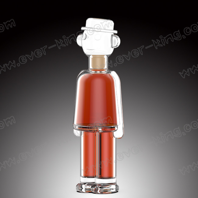 Acrylic Plastic Crystal Head Shaped Wine Bottle Stopper Custom Design