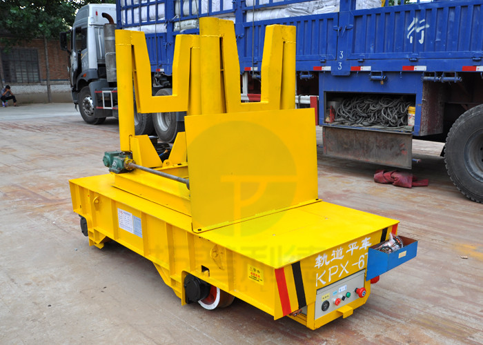 High temperature electric driven steel ladle transfer car on curved rail