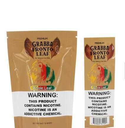 Custom Clear Window Mylar Foil Plastic Packaging Pouch Tobacco Bag