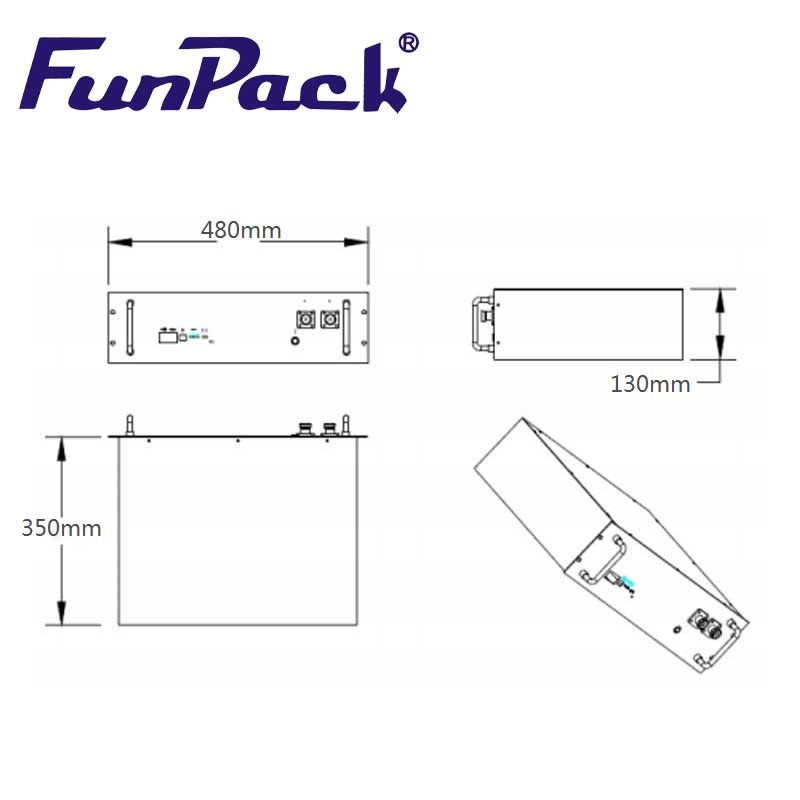 51.2V 50AH Rack Lifepo4 Battery Module For Energy Storage Equipment