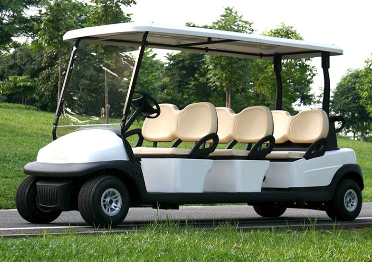 Battery Operated 6 Seater Electric Golf Carts , Electric Sightseeing Vehicle