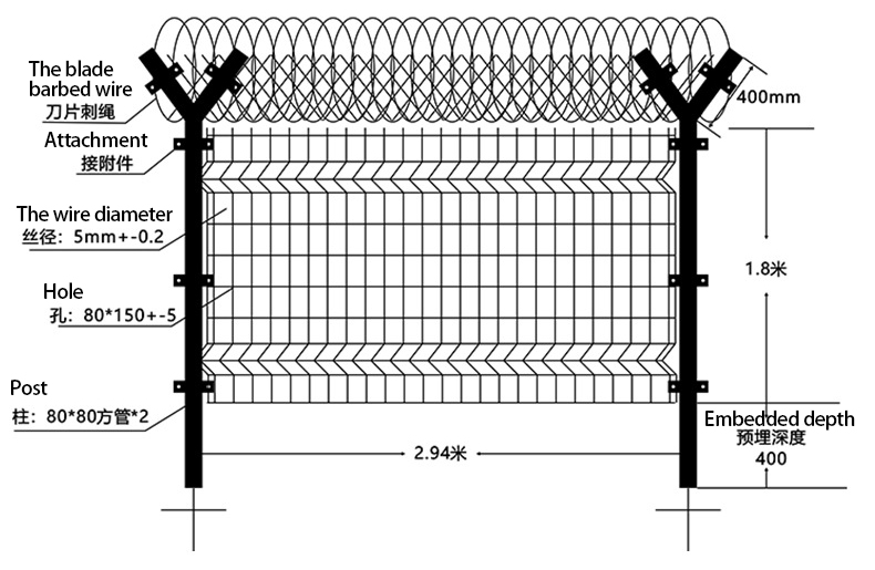 Customized Outdoor Barbed Wire Fence Roll with Galvanized/PVC Coated Wire and Handle
