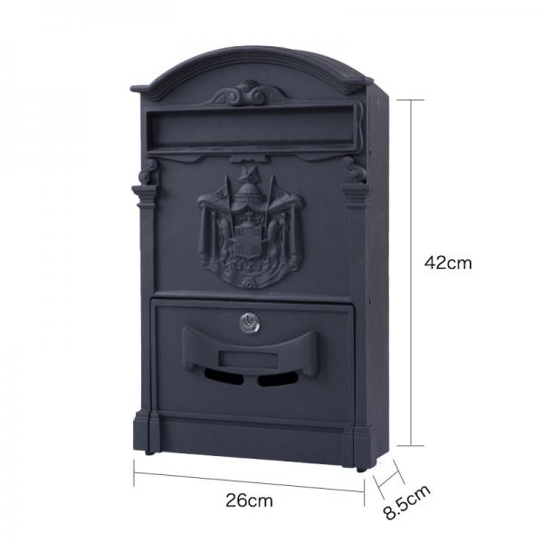 Quality Outdoor Retro Vintage European Aluminum Diecast Wall Mounted Mail Box Post Box Secure Letterbox for sale