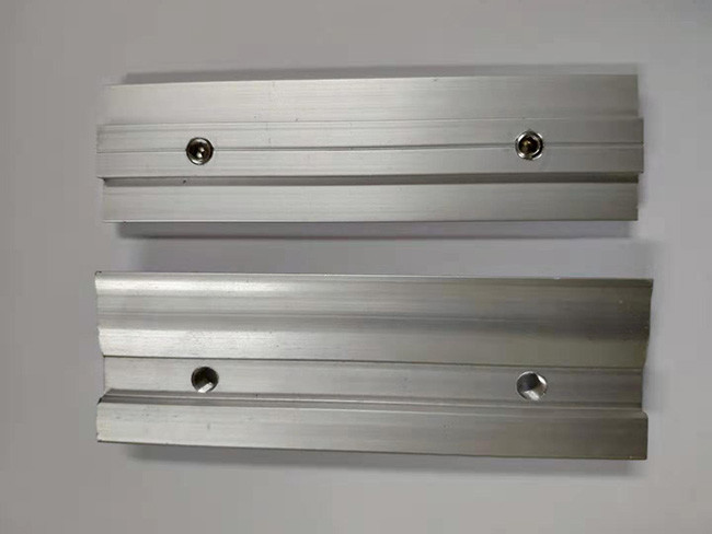 Silver Anodized CNC Aluminum Profile Recyclable For Solar Rack Connecting