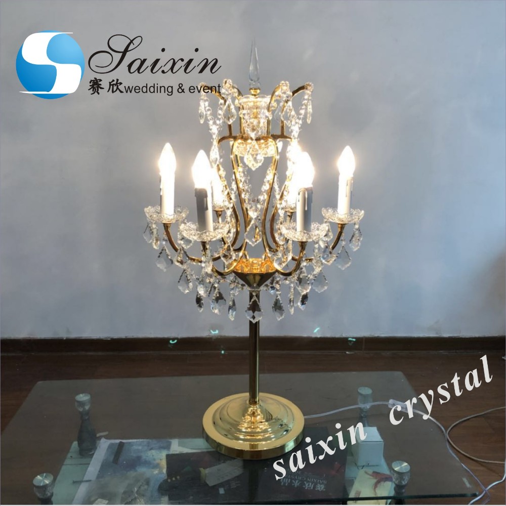 Wedding Crystal Flower Stand Centerpiece With Mirror Flower Holder 150cm