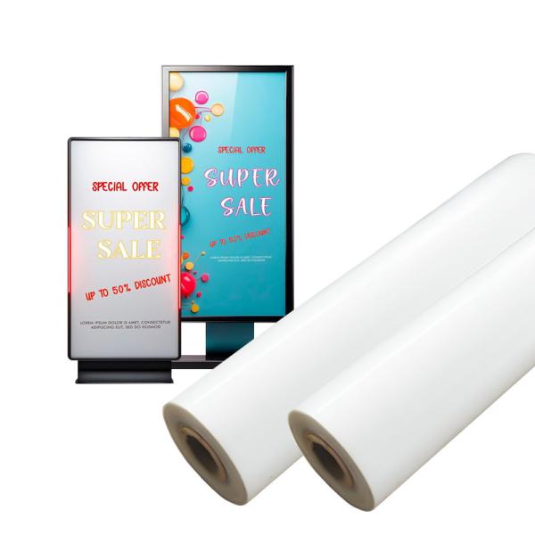 Quality Factory Sale 210 Micron Inkjet Printing Backlit Matte PET Film Rolls For Light Box/Poster Banner for sale
