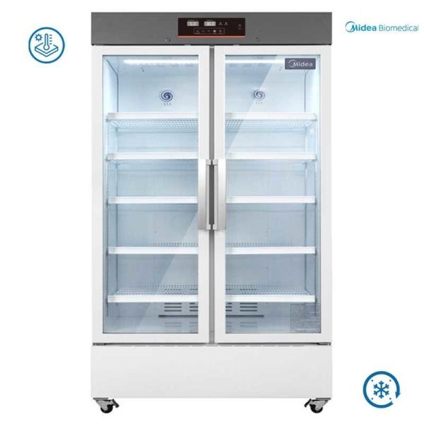 2-8 Degree Medical Pharmacy Refrigerator with Glass Door for Hospital Laboratory