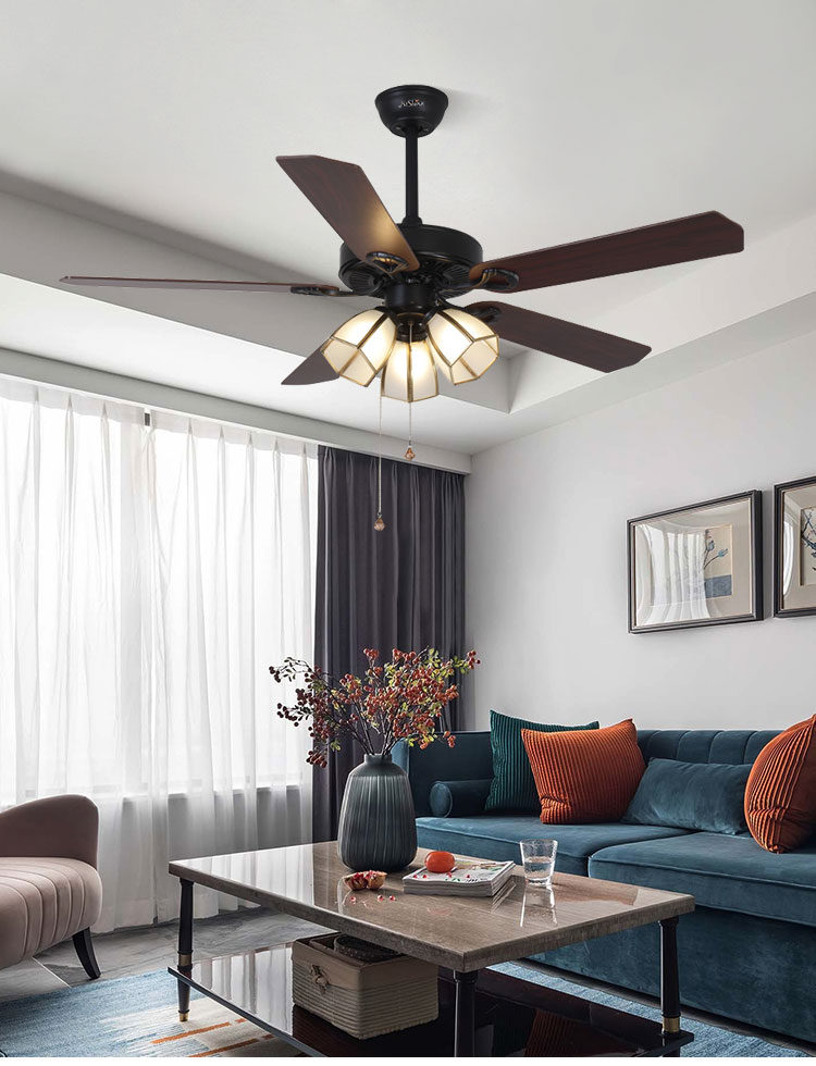 High Speed Ceiling Fan with Light Input Voltage V 110-240V/50Hz-60Hz Metal Material
