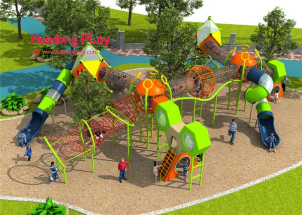 Huge Magic Steel Net Rope Climbing Playground Equipment For Children , Kids