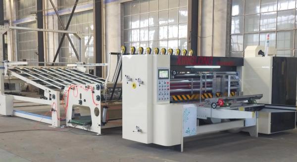 Corrugated Cardboard Box Rotary Die Cutting Machine Electric Driven Customized