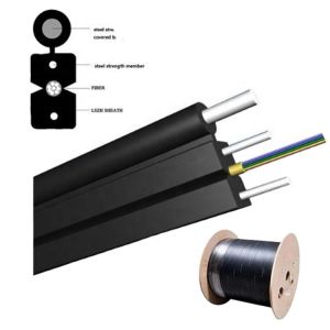 FTTH Indoor 2 Core Fiber Drop Cable 1260nm LSZH Jacket For Network Wiring System