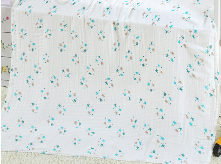 Natural 40S Cotton Bamboo Swaddle Blanket For New Born Breathable