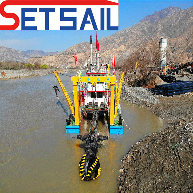 Water Flow Hydraulic Cutter Suction Dredger with Double Sand Pump