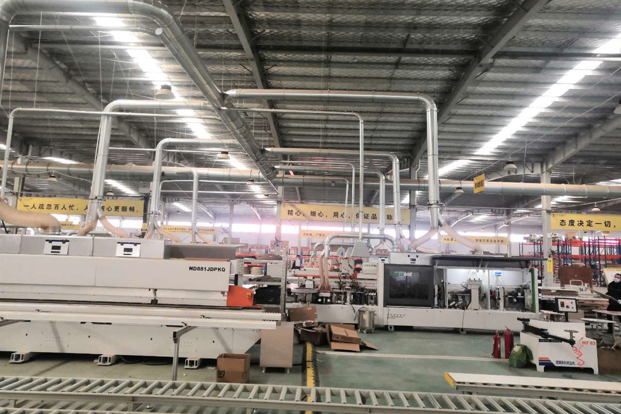 Melamine Abs Panel Furniture Production line U Type Layout 300mm