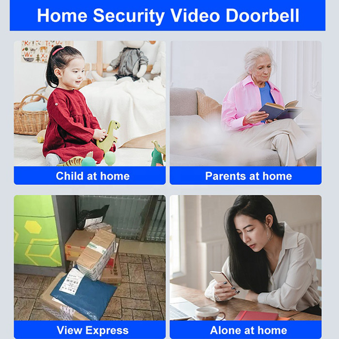Tuya 1080P Battery Powered Smart Doorbell IPS Display Wifi Video Doorbell