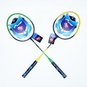 Anyball Badminton Racket Durable Type with Pack 3/4 Cover Bag and Strings