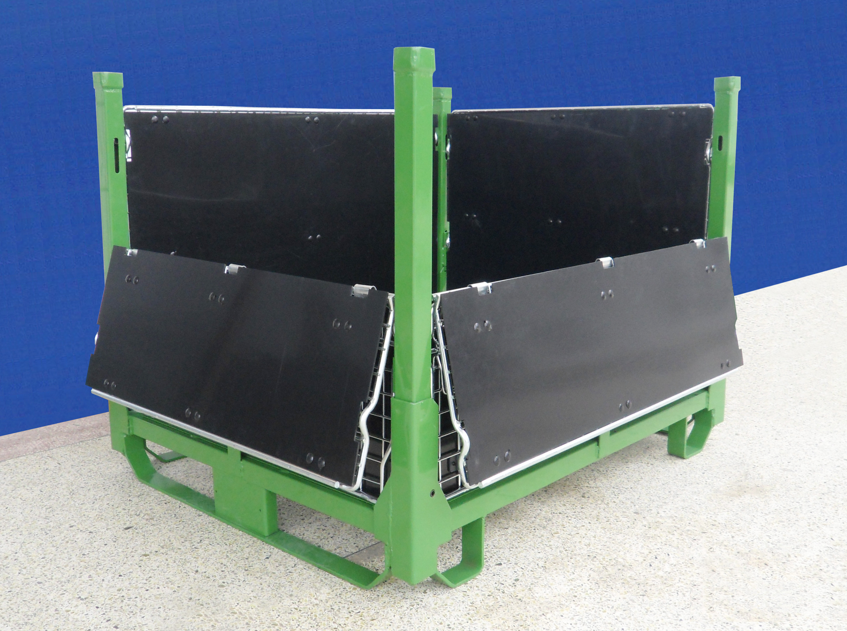  Durable Collapsible Wire Container Large Load Capacity With PP Sheets Manufactures