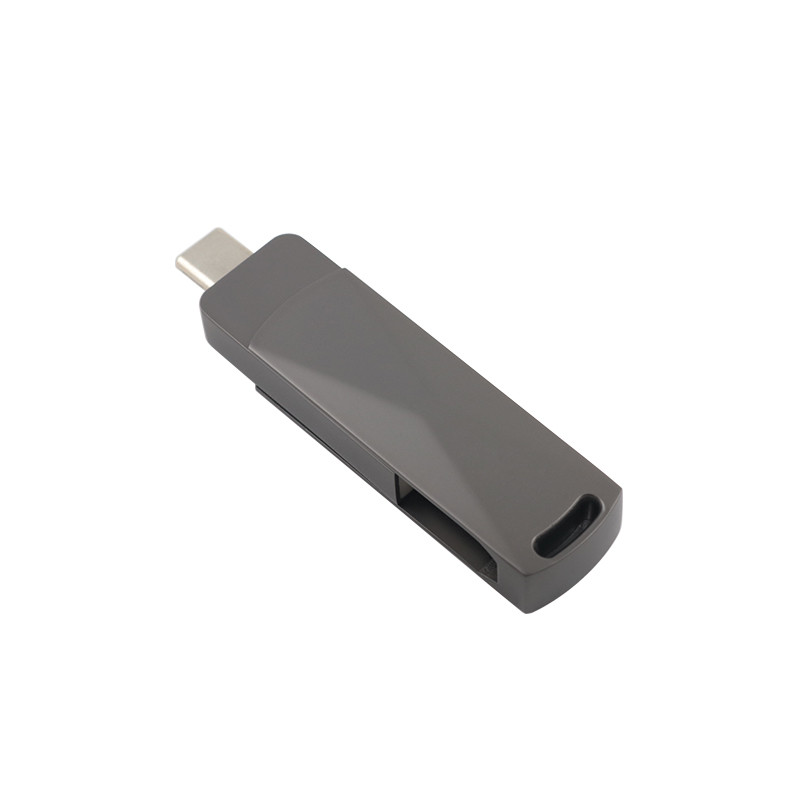 Gun Black Metal Type C USB Flash Drives with Fast Speed 3.0 and 3.0 Twist Shapes
