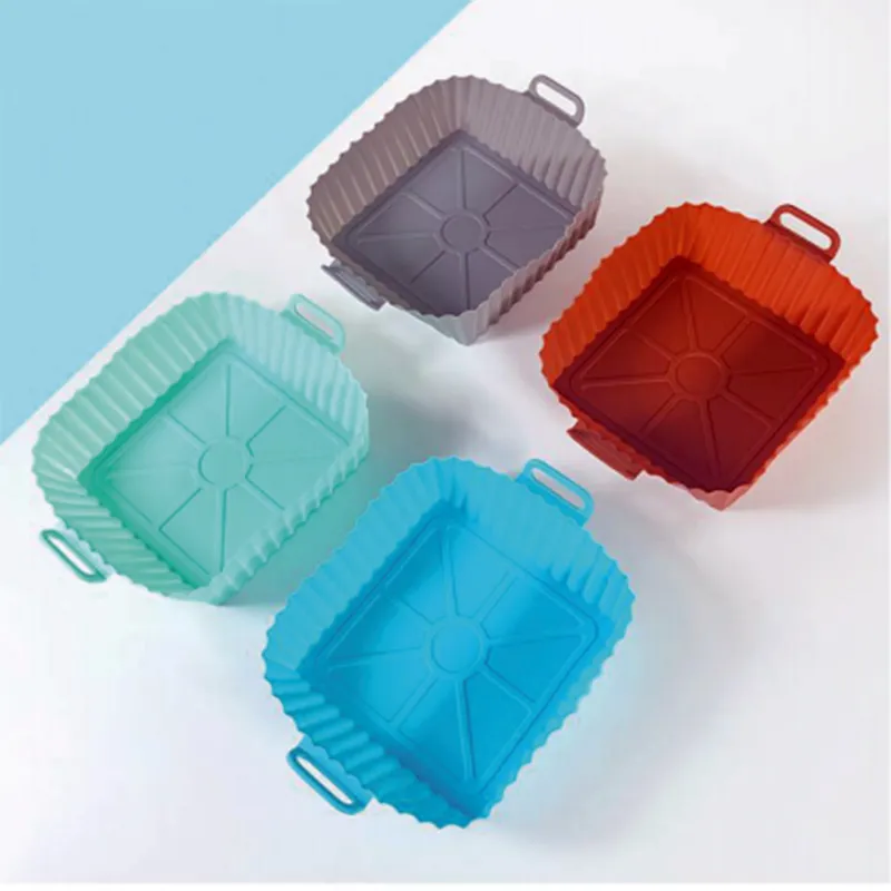 Food Grade Silicone Baking Pan for Air Fryer Foldable Baking Pan Liner, Electric Oven, Microwave Oven
