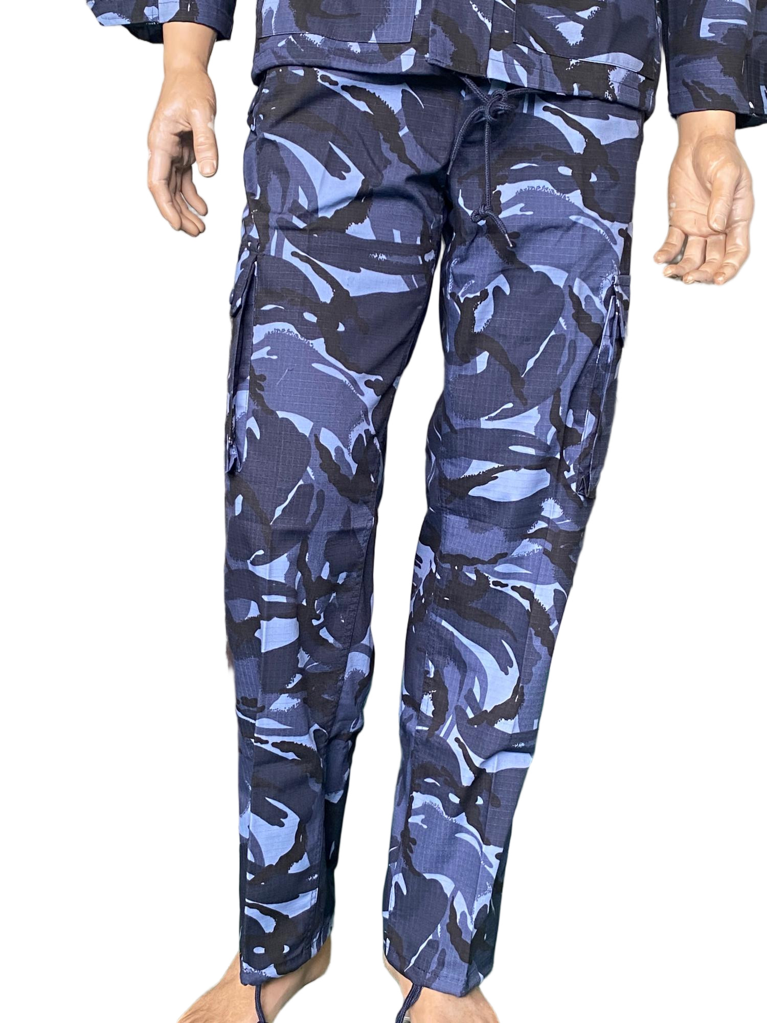 Breathable Ripstop Outdoor Training Blue military Uniform Hunting Sports Blue Camouflage Combat Uniform Set