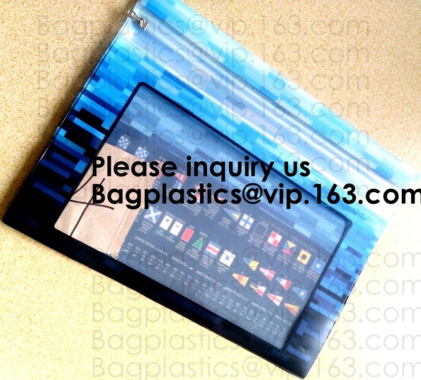 Office Pvc Printed File Bags With Zipper,Zip lockk Cheap Slider Folder Doucment File Bag,A4 PVC Zip lockk File Document Bag