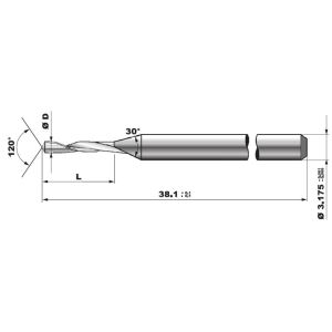 RHF Soft PCB Router End Mill Bits For Aluminum