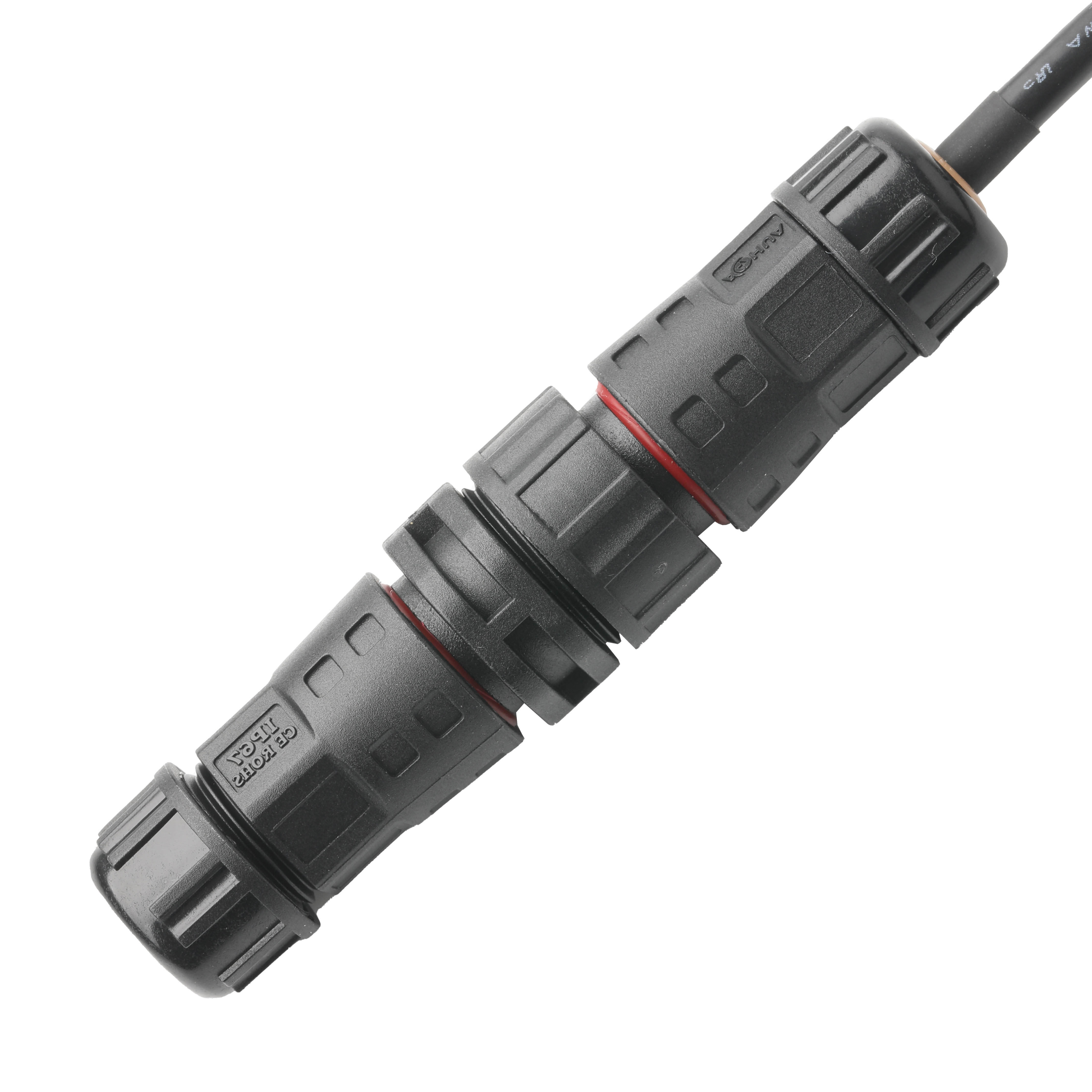 ROHS Cable Waterproof Connector M20 Male To JST PHR-6 Wire UL2464 24AWGX5C OEM / ODM