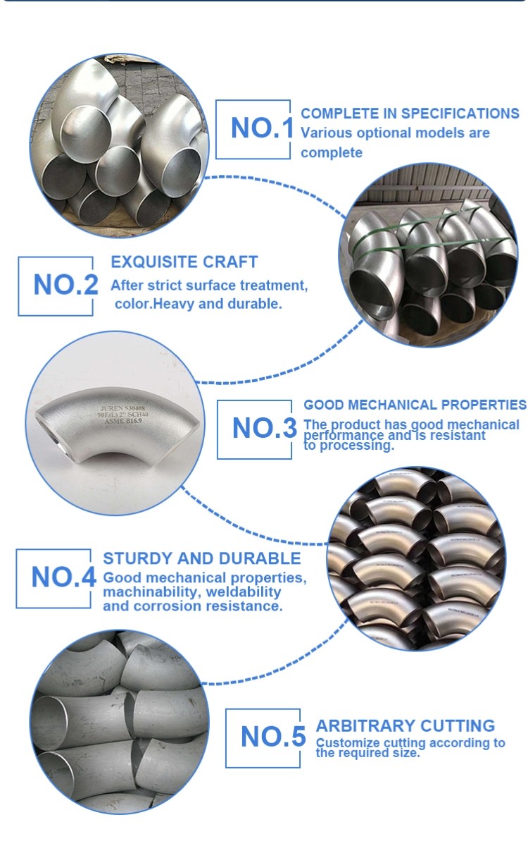 Pipe Fitting Wp316l Lr Seamless 45 90 180 Degree Sturdy Construction