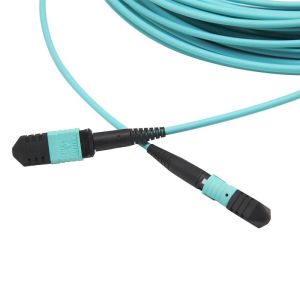 OM3 MPO / MTP To MPO / MTP Fiber Patch Cord 12 Core Multi Mode