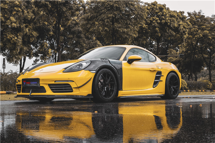 New Product for Porsche Cayman Carbon Fiber Tuyere 718 Boxster Carbon Fiber Side air Inlet