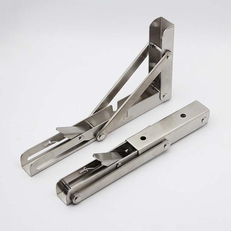 Stamping Punching Bending Process Wall Mount Collapsible Shelf Hinge for 2pcs White