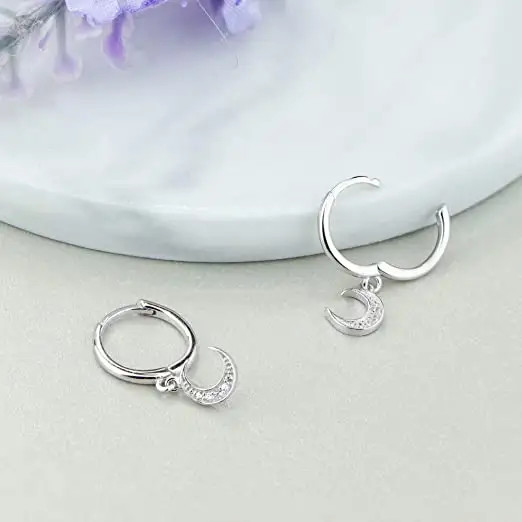 Casual DIY Silver White CZ Earrings Lightweight Gift Making Jewelry For Occasions