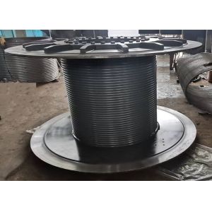  Large Crane Winch Drum With Lebus Grooves Winding Cable Rope Automatic Row Manufactures
