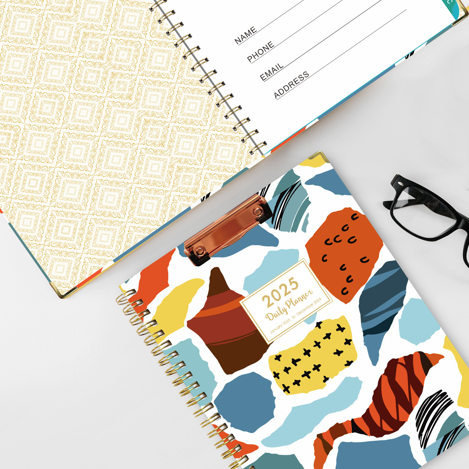 Students' Notebook With Artistic Style Paper Customized Colour